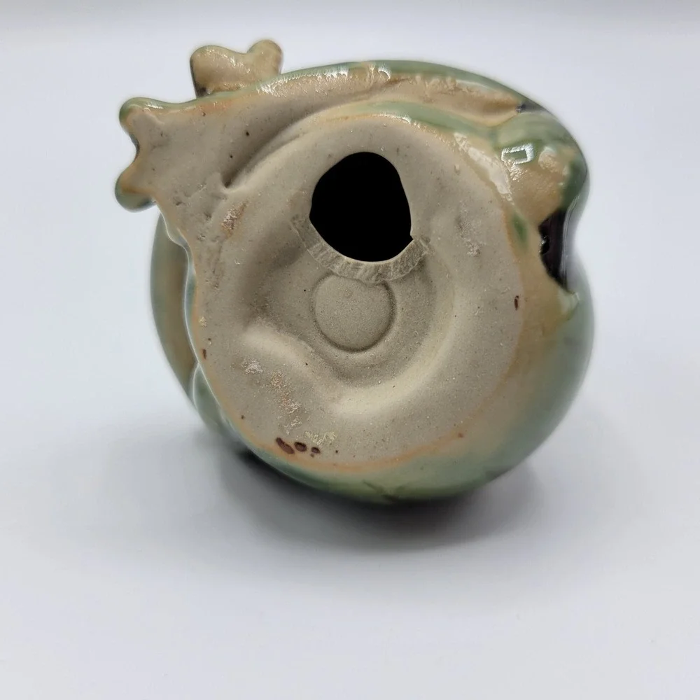Ceramic Yoga Frog Statue Toad Gift Home Shelf Decor 2.75